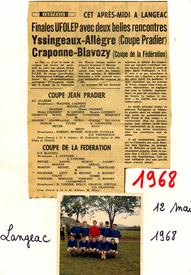 30 1968 SCA coupure de presse en mai 1968