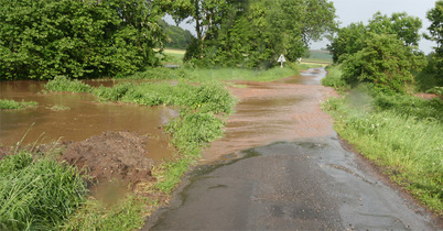 2018-06-01 La route est innondée en direction du Pinet - Céaux d'Allègre