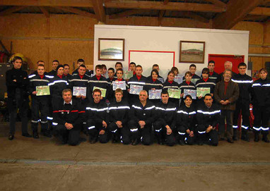 Remise des diplômes aux jeunes sapeurs pompiers